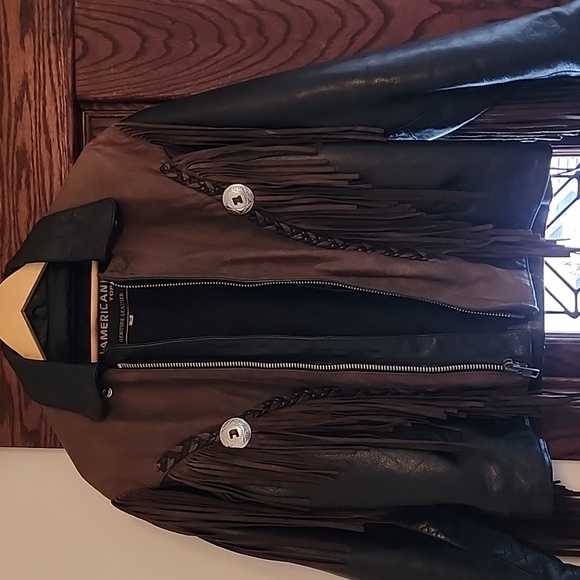 Vintage Fringe Leather jacket Size S from American Top - Picture 3 of 13